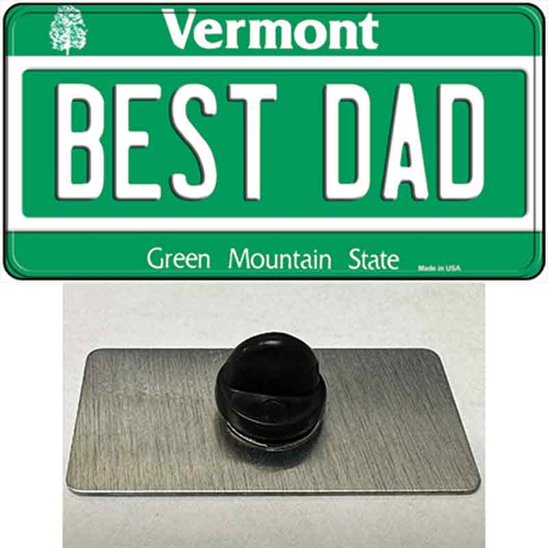 Best Dad Vermont Novelty Metal Hat Pin