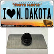 I Love North Dakota Novelty Metal Hat Pin