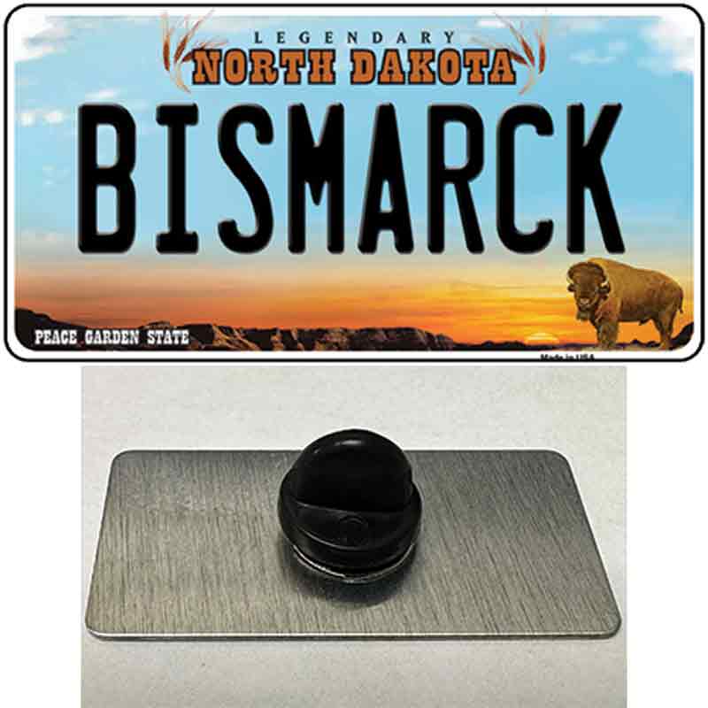 Bismarck North Dakota Novelty Metal Hat Pin