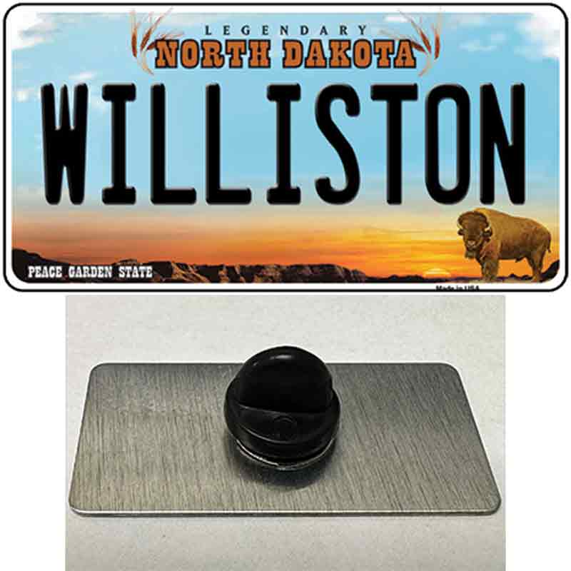 Williston North Dakota Novelty Metal Hat Pin