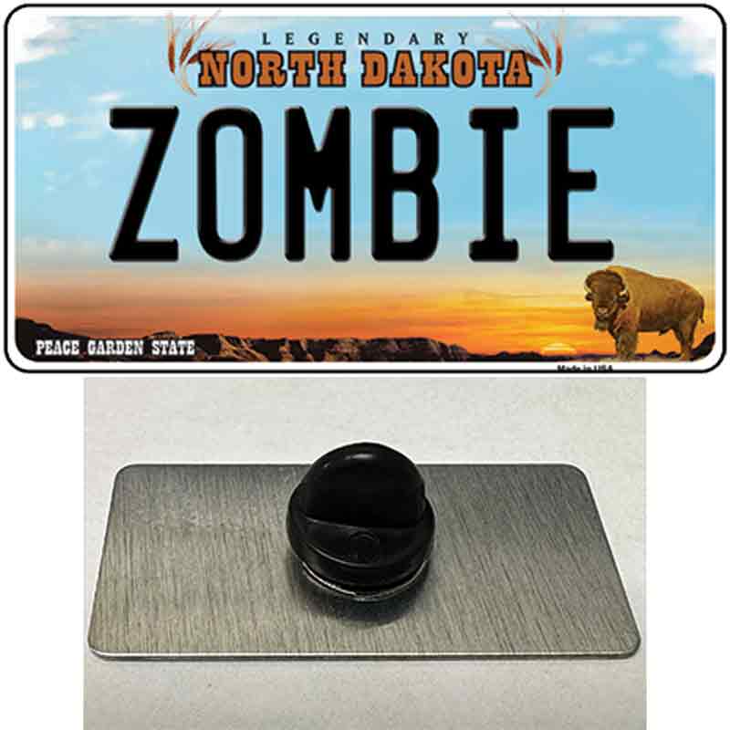 Zombie North Dakota Novelty Metal Hat Pin