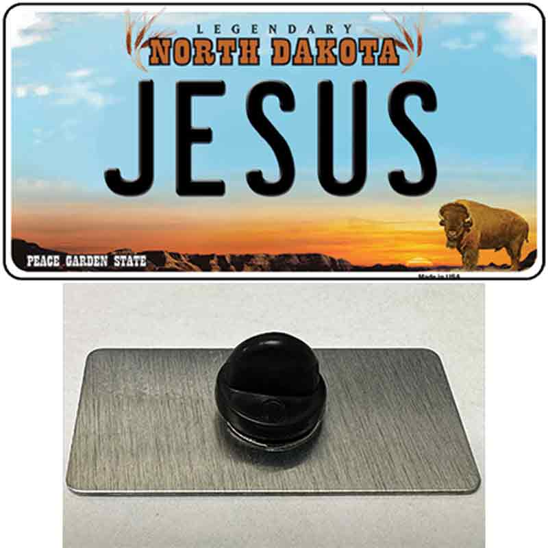 Jesus North Dakota Novelty Metal Hat Pin