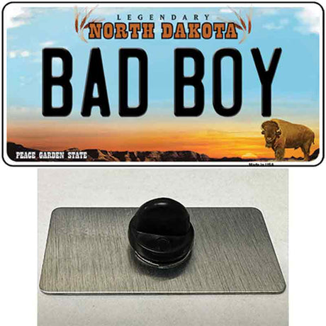 Bad Boy North Dakota Novelty Metal Hat Pin