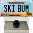 Ski Bum North Dakota Novelty Metal Hat Pin