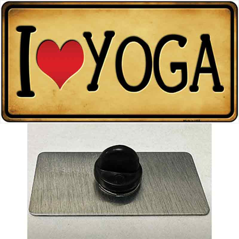 I Heart Yoga Novelty Metal Hat Pin