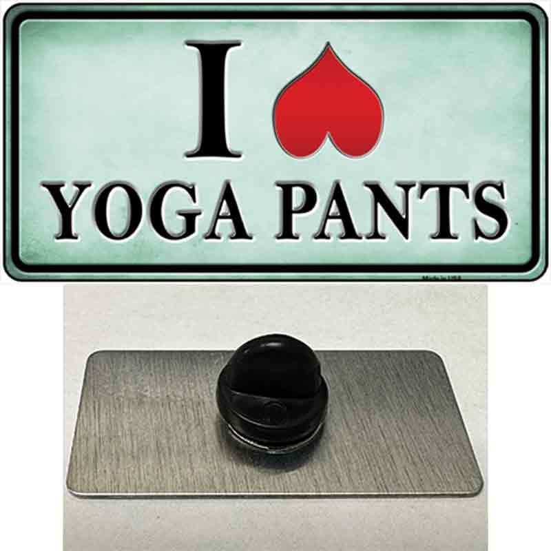 I Love Yoga Pants Novelty Metal Hat Pin