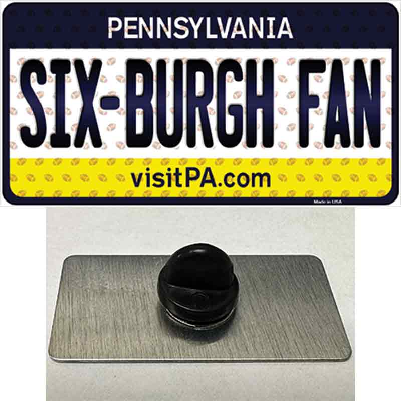 Six Burgh Fan Pennsylvania Novelty Metal Hat Pin