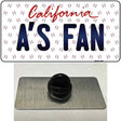 As Fan California Novelty Metal Hat Pin