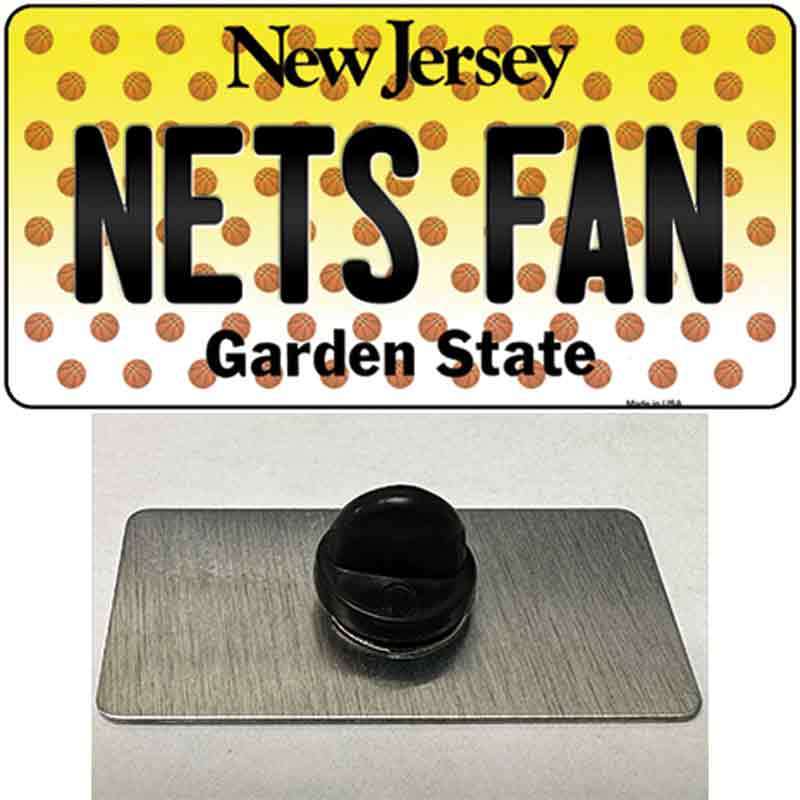 Nets Fan New Jersey Novelty Metal Hat Pin