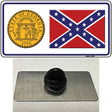 Confederate Flag Georgia Seal Novelty Metal Hat Pin