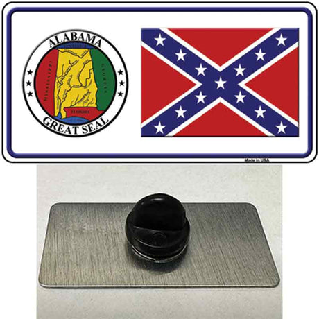 Confederate Flag Alabama Seal Novelty Metal Hat Pin