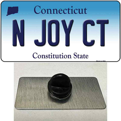 N Joy CT Connecticut Novelty Metal Hat Pin