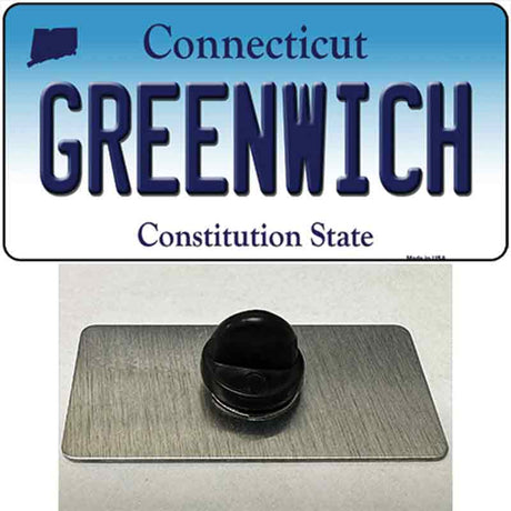 Greenwich Connecticut Novelty Metal Hat Pin