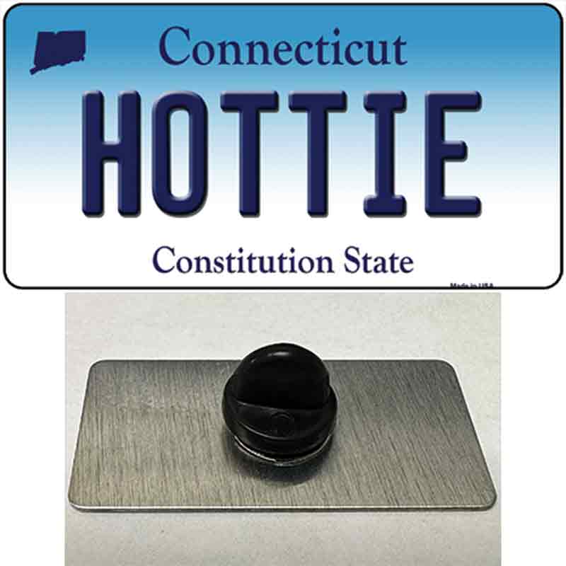 Hottie Connecticut Novelty Metal Hat Pin