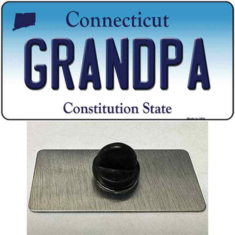 Grandpa Connecticut Novelty Metal Hat Pin