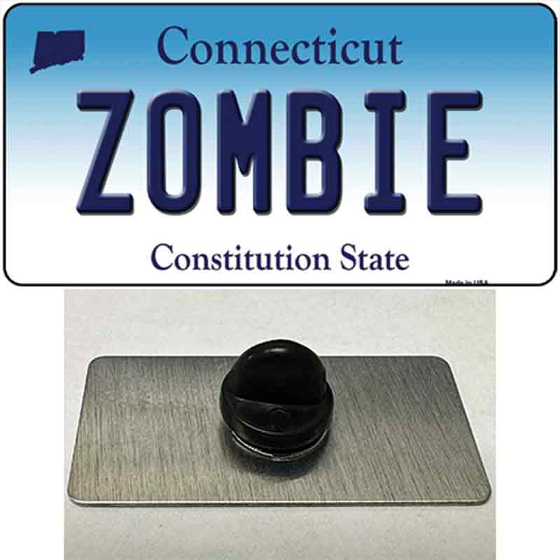 Zombie Connecticut Novelty Metal Hat Pin