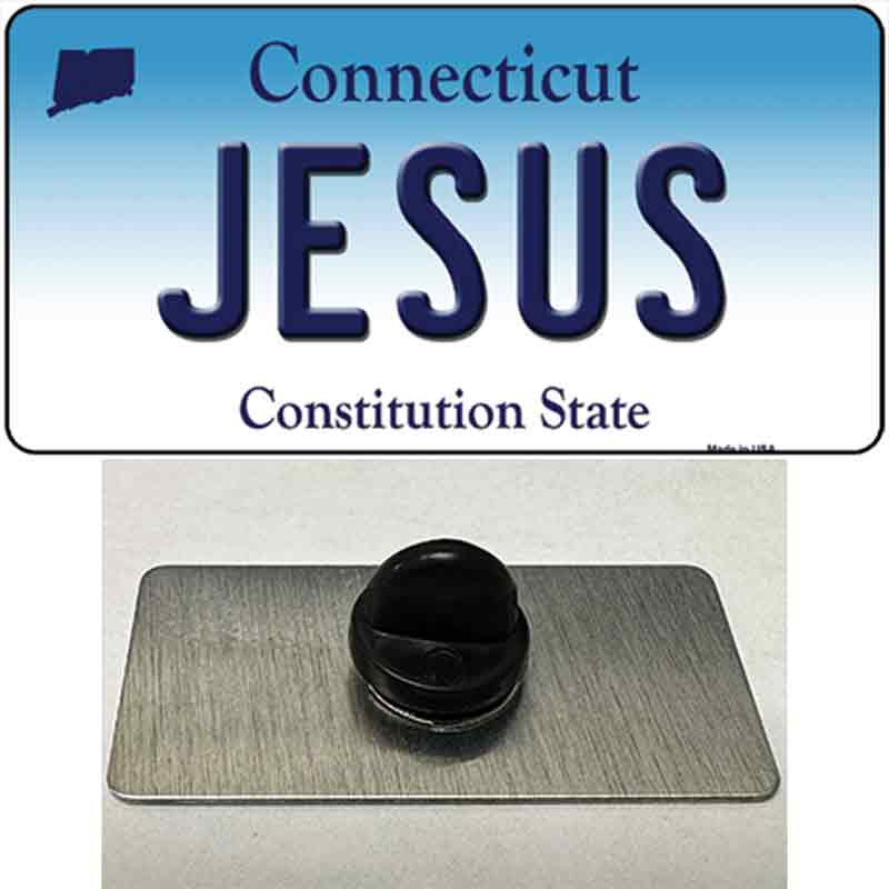 Jesus Connecticut Novelty Metal Hat Pin