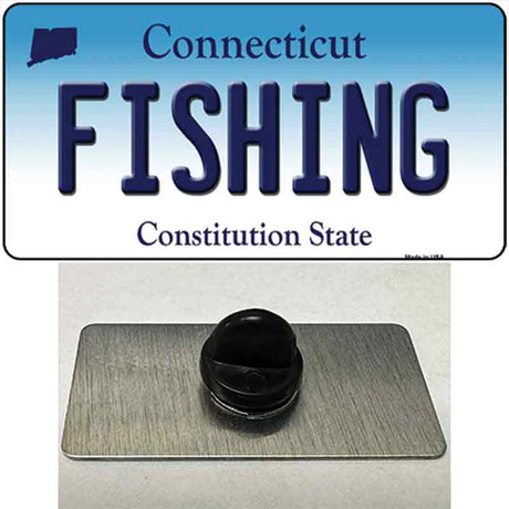 Fishing Connecticut Novelty Metal Hat Pin