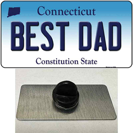 Best Dad Connecticut Novelty Metal Hat Pin