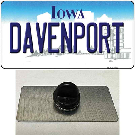 Davenport Iowa Novelty Metal Hat Pin