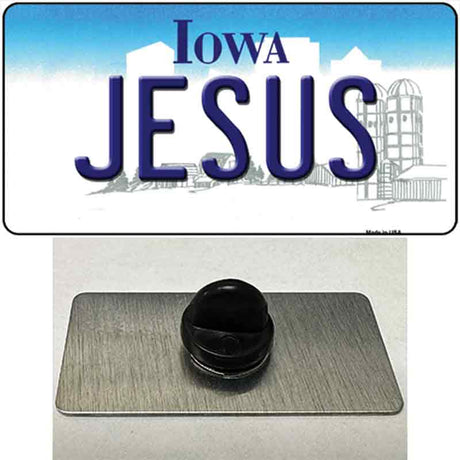 Jesus Iowa Novelty Metal Hat Pin