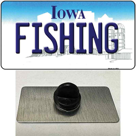 Fishing Iowa Novelty Metal Hat Pin