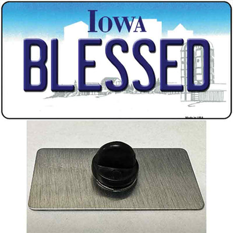 Blessed Iowa Novelty Metal Hat Pin