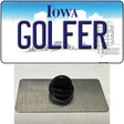 Golfer Iowa Novelty Metal Hat Pin