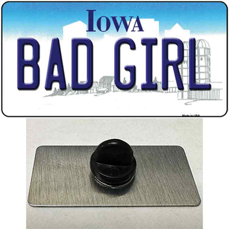 Bad Girl Iowa Novelty Metal Hat Pin