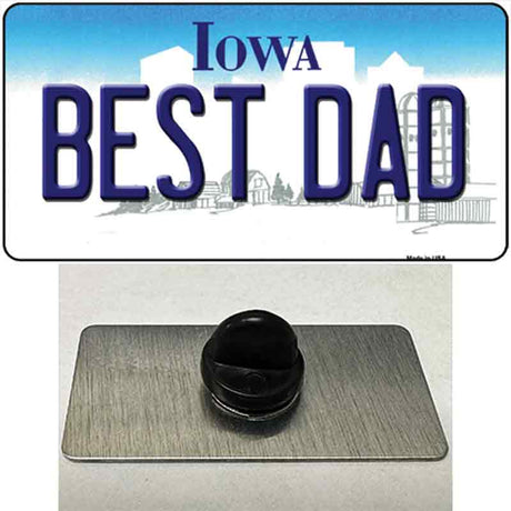 Best Dad Iowa Novelty Metal Hat Pin