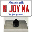 N Joy MA Massachusetts Novelty Metal Hat Pin