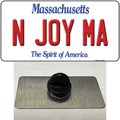 N Joy MA Massachusetts Novelty Metal Hat Pin