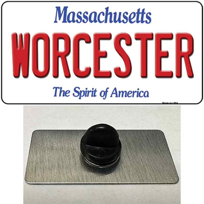 Worcester Massachusetts Novelty Metal Hat Pin