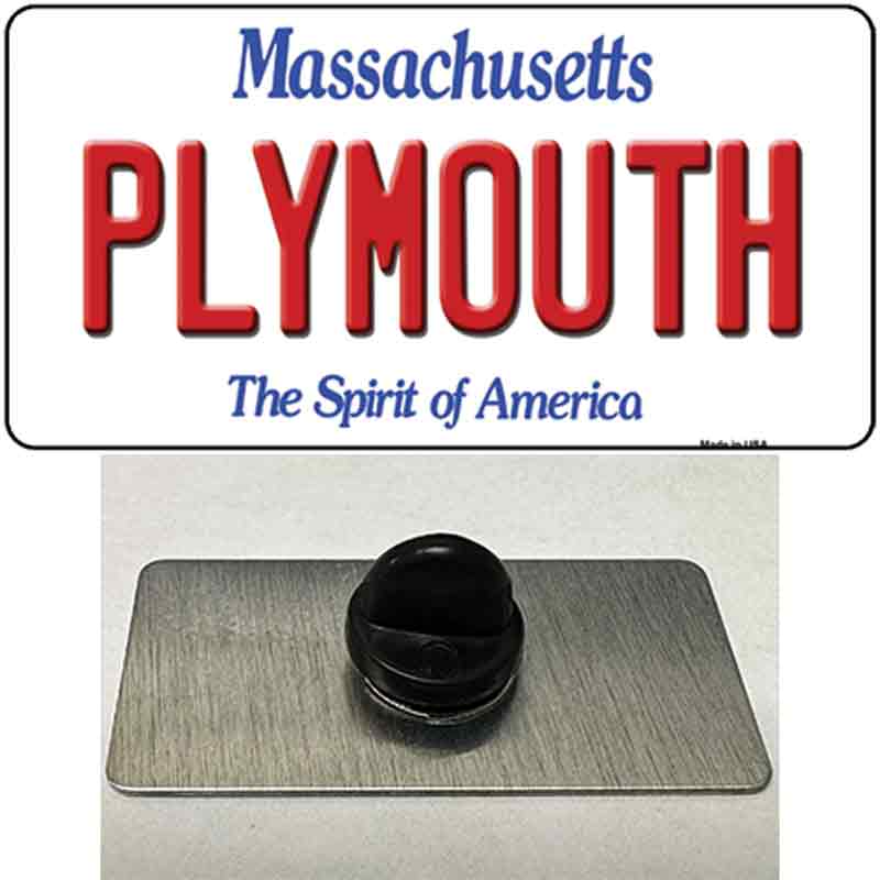 Plymouth Massachusetts Novelty Metal Hat Pin