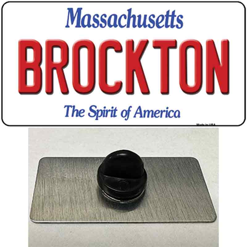 Brockton Massachusetts Novelty Metal Hat Pin