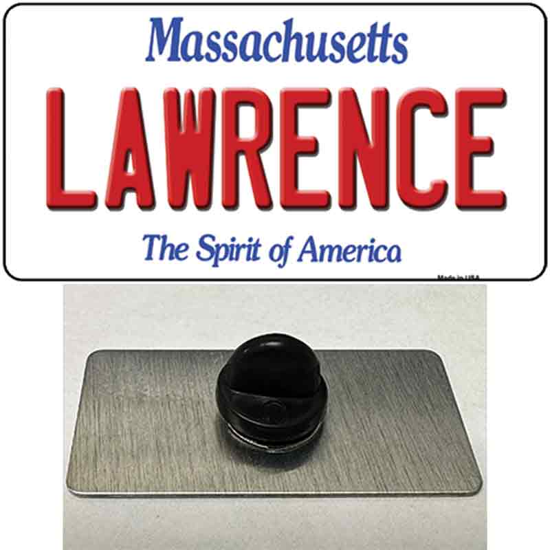 Lawrence Massachusetts Novelty Metal Hat Pin