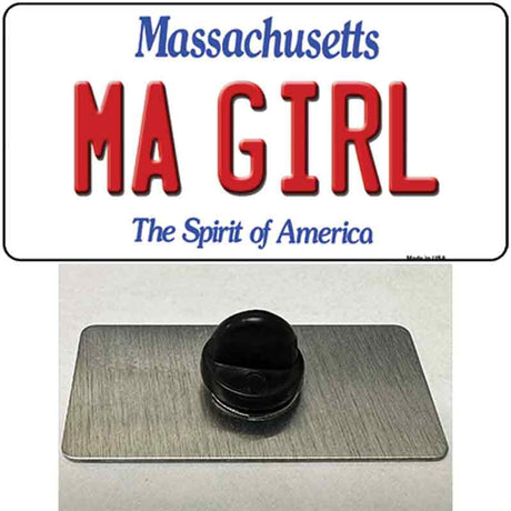 MA Girl Massachusetts Novelty Metal Hat Pin