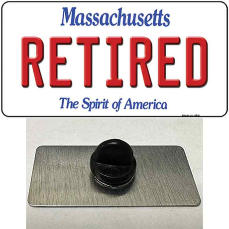 Retired Massachusetts Novelty Metal Hat Pin