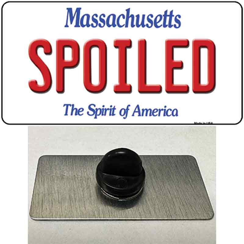 Spoiled Massachusetts Novelty Metal Hat Pin