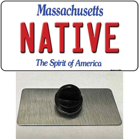 Native Massachusetts Novelty Metal Hat Pin