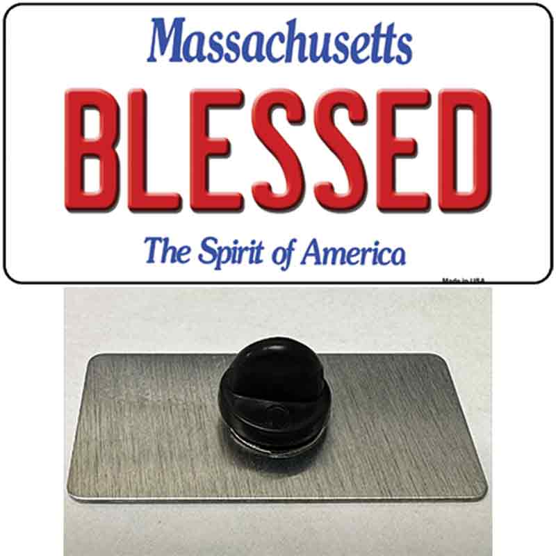 Blessed Massachusetts Novelty Metal Hat Pin