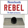 Rebel Massachusetts Novelty Metal Hat Pin