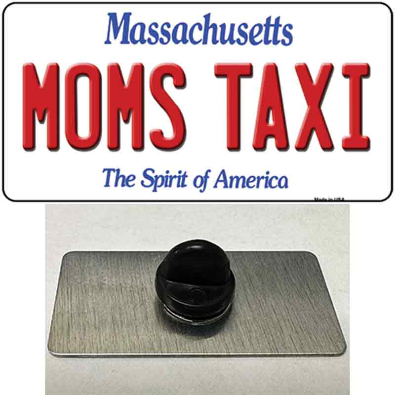 Moms Taxi Massachusetts Novelty Metal Hat Pin