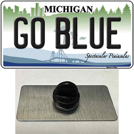 Go Blue Michigan Novelty Metal Hat Pin