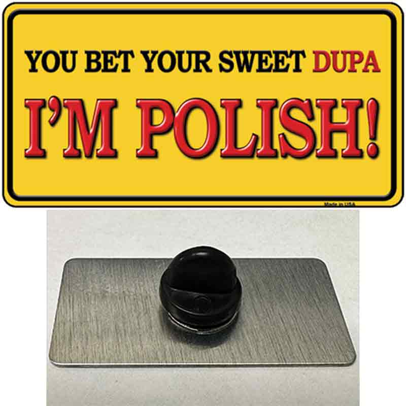 Im Polish Yellow Novelty Metal Hat Pin