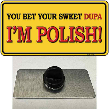 Im Polish Yellow Novelty Metal Hat Pin