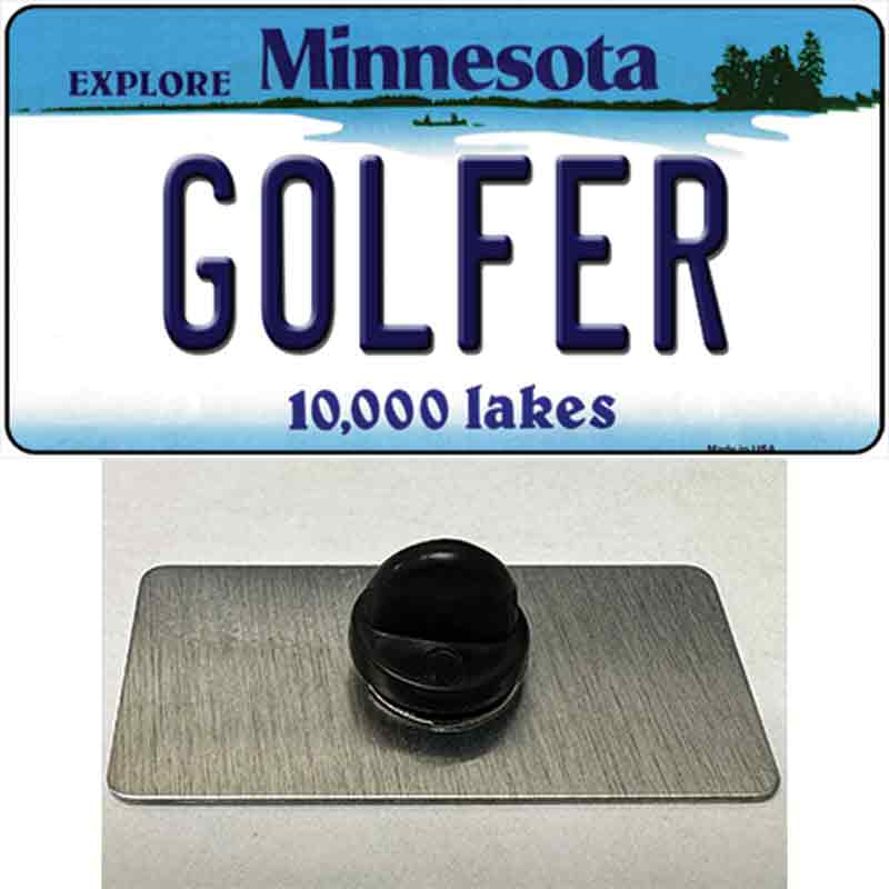 Golfer Minnesota State Novelty Metal Hat Pin