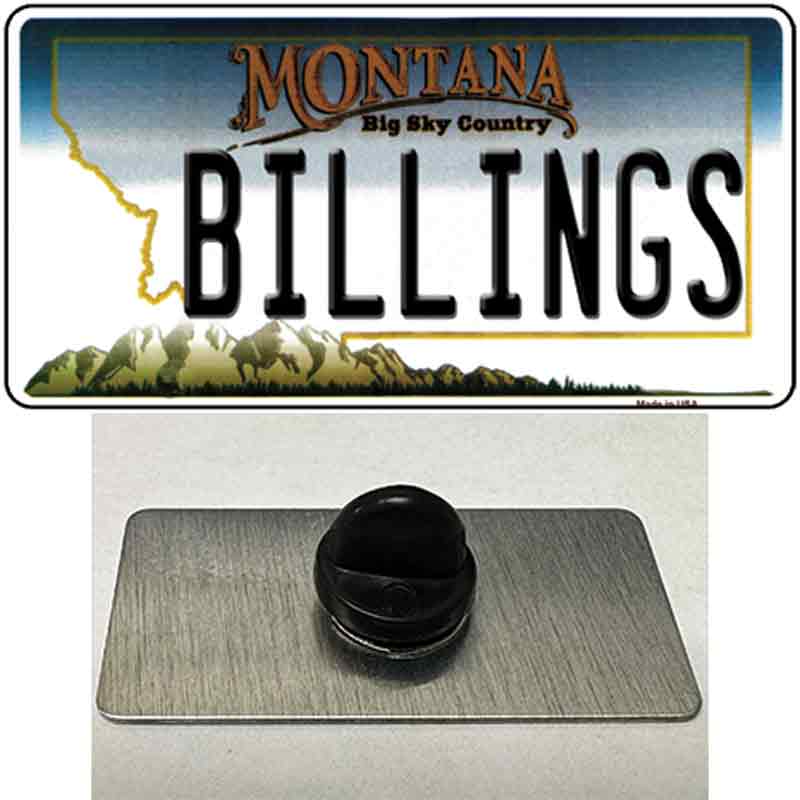 Billings Montana State Novelty Metal Hat Pin