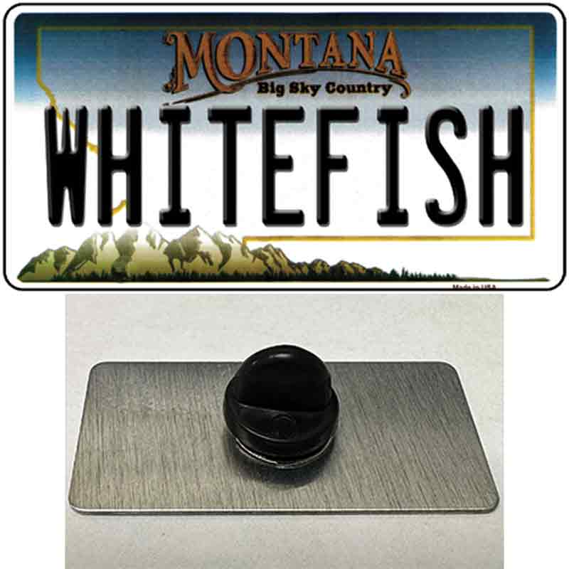 Whitefish Montana State Novelty Metal Hat Pin