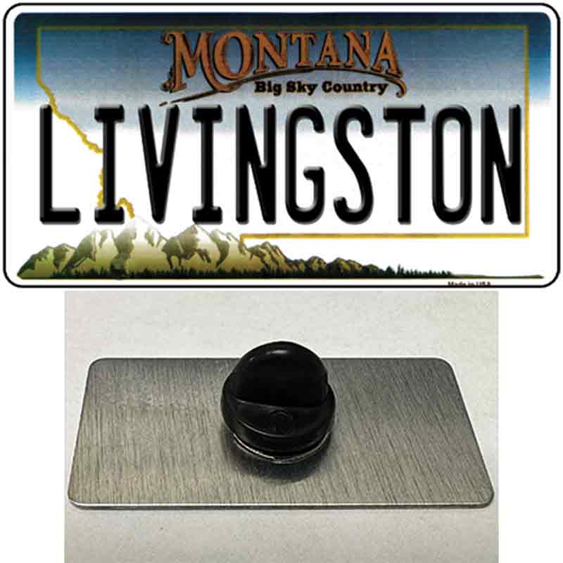 Livingston Montana State Novelty Metal Hat Pin